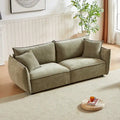 Light Green 88 Chenille 3-Seater Sofa with 2 Extra Pillows and Thickly Padded Seat