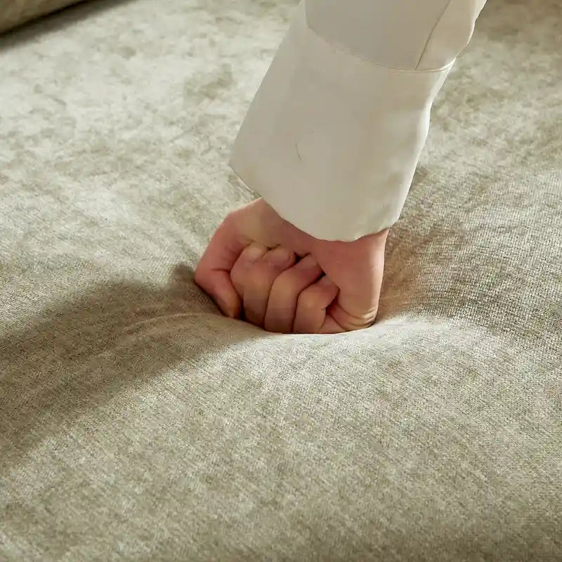 Light Green 88 Chenille 3-Seater Sofa with 2 Extra Pillows and Thickly Padded Seat