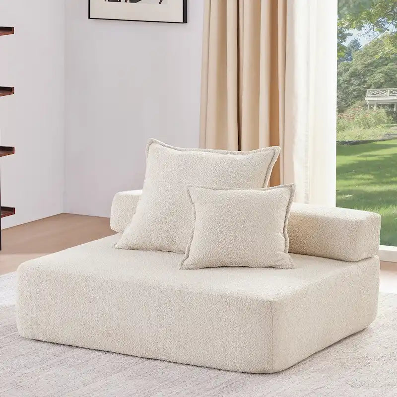 DIY Customization Boucle Upholstered Modular Sectional Sofa