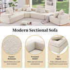 DIY Customization Boucle Upholstered Modular Sectional Sofa