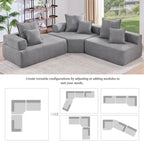 DIY Customization Boucle Upholstered Modular Sectional Sofa