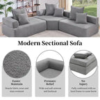 DIY Customization Boucle Upholstered Modular Sectional Sofa