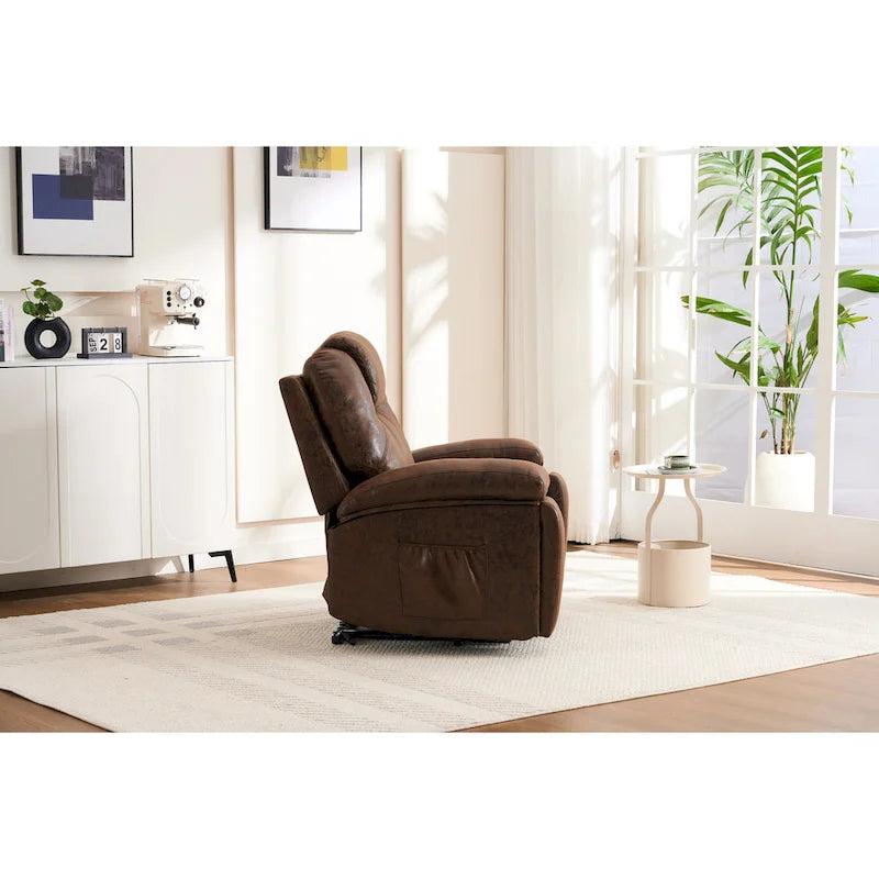 Power Lift Recliner Chair with Massage,Heat for Elderly,Overstuffed Wide Recliners,Heavy Duty,Safety Motion Reclining Mechanism
