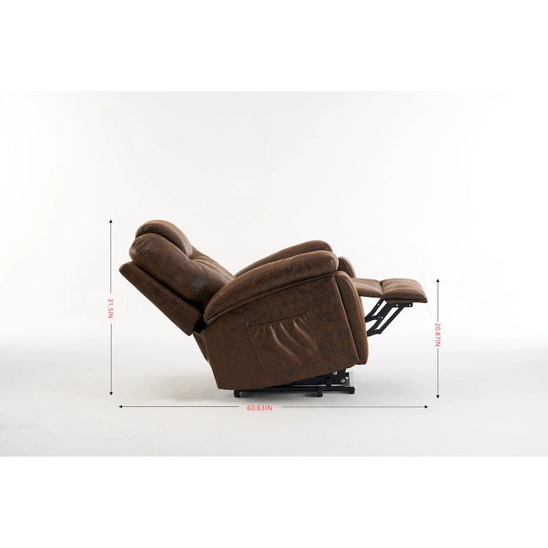 Power Lift Recliner Chair with Massage,Heat for Elderly,Overstuffed Wide Recliners,Heavy Duty,Safety Motion Reclining Mechanism