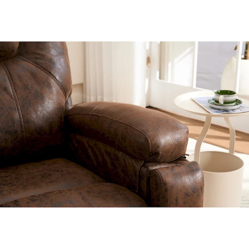 Power Lift Recliner Chair with Massage,Heat for Elderly,Overstuffed Wide Recliners,Heavy Duty,Safety Motion Reclining Mechanism