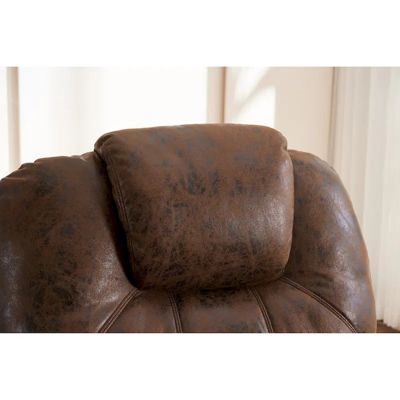 Power Lift Recliner Chair with Massage,Heat for Elderly,Overstuffed Wide Recliners,Heavy Duty,Safety Motion Reclining Mechanism