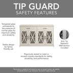 Lennox 60W Sideboard Buffet Cabinet with Hutch by Bush Furniture