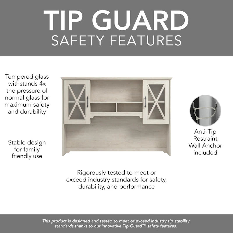 Lennox 60W Sideboard Buffet Cabinet with Hutch by Bush Furniture