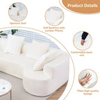 XINMICS 99.61 Modular Upholstered Sectional Sofa, Modern 3 Seater L-Shaped Compression Couch With Chaise, Left Hand Facing