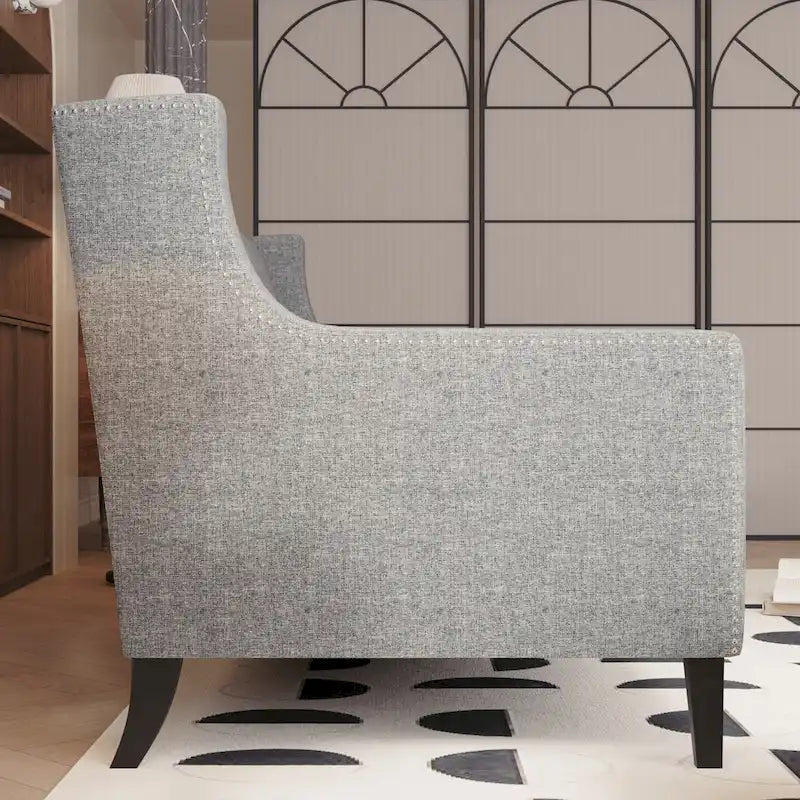 Naro Mid-Century Modern Fabric 3-Seater Sofa with Tufted Backrest by Christopher Knight Home