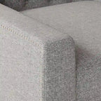 Naro Mid-Century Modern Fabric 3-Seater Sofa with Tufted Backrest by Christopher Knight Home