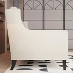 Naro Mid-Century Modern Fabric 3-Seater Sofa with Tufted Backrest by Christopher Knight Home