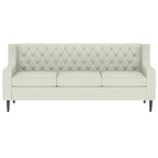 Naro Mid-Century Modern Fabric 3-Seater Sofa with Tufted Backrest by Christopher Knight Home