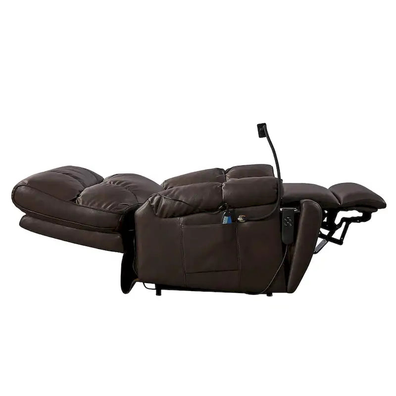 Christopher Knight Home - Power Lift Recliner Chair with Dual Motors, Massage, Heat, Cup Holders & Adjustable Phone Holder