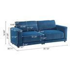Christopher Knight Home - Grace 81 Modern Upholstery Sofa Loveseat with Square Arms