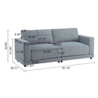 Christopher Knight Home - Grace 81 Modern Upholstery Sofa Loveseat with Square Arms