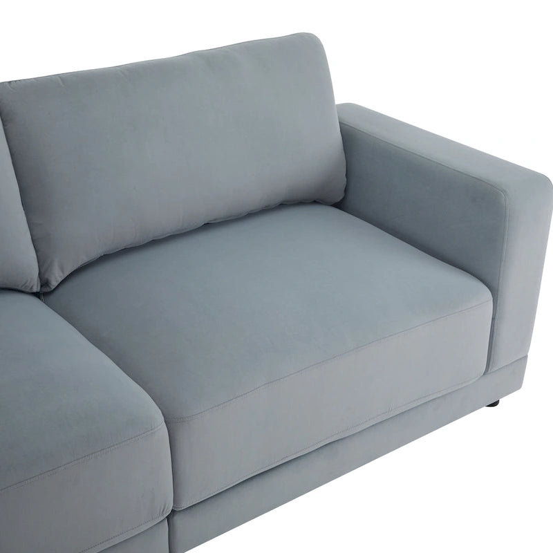 Christopher Knight Home - Grace 81 Modern Upholstery Sofa Loveseat with Square Arms