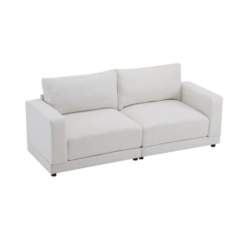 Christopher Knight Home - Grace 81 Modern Upholstery Sofa Loveseat with Square Arms