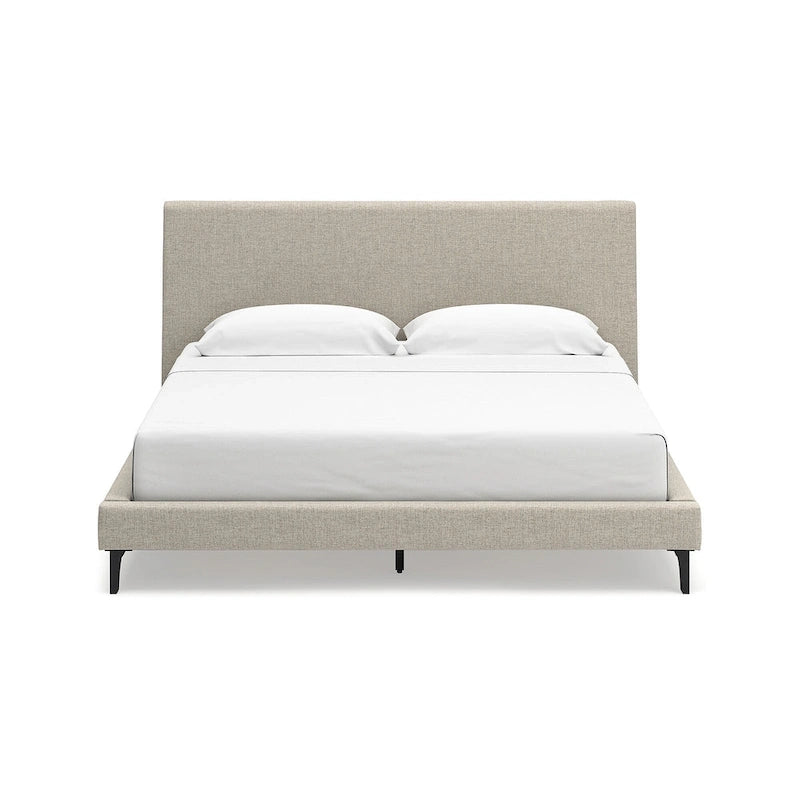 Signature Design by Ashley Cielden Light Gray King Upholstered Bed with Roll Slats