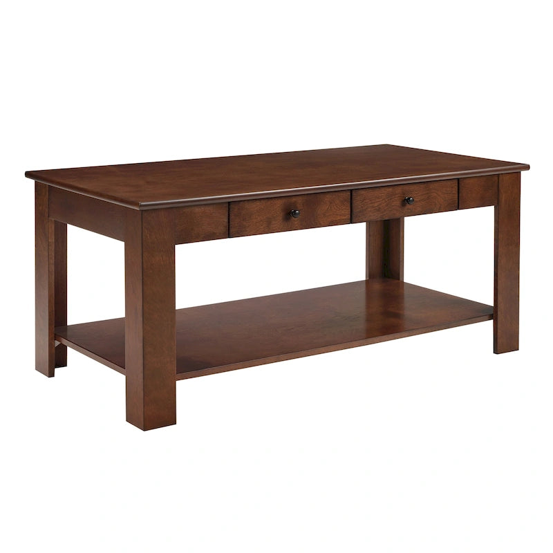 Convenience Concepts Designs2Go 2 Drawer Baja Coffee Table with Shelf