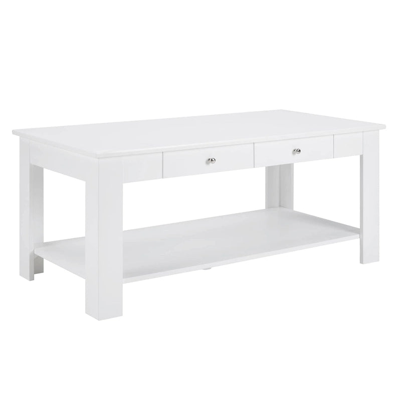 Convenience Concepts Designs2Go 2 Drawer Baja Coffee Table with Shelf