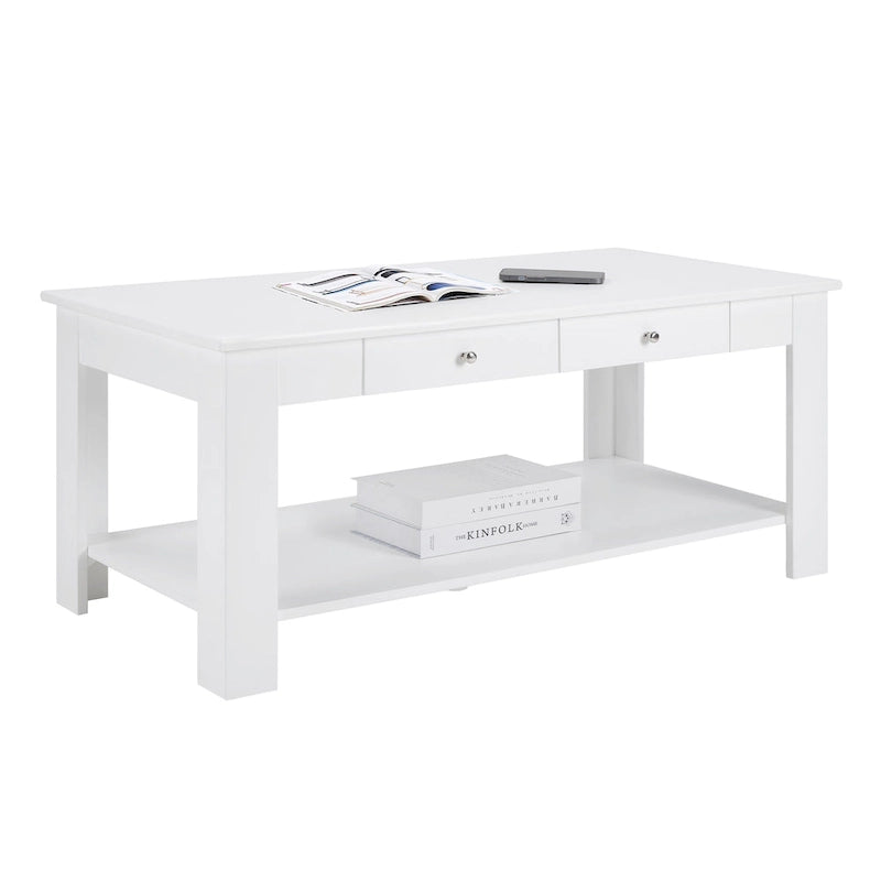 Convenience Concepts Designs2Go 2 Drawer Baja Coffee Table with Shelf