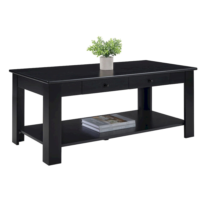 Convenience Concepts Designs2Go 2 Drawer Baja Coffee Table with Shelf