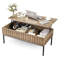 Wooden Coffee Table, Lift Top Coffee Table with Large Hidden Storage Compartment - 22*43