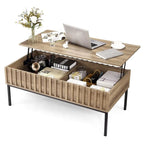 Wooden Coffee Table, Lift Top Coffee Table with Large Hidden Storage Compartment - 22*43