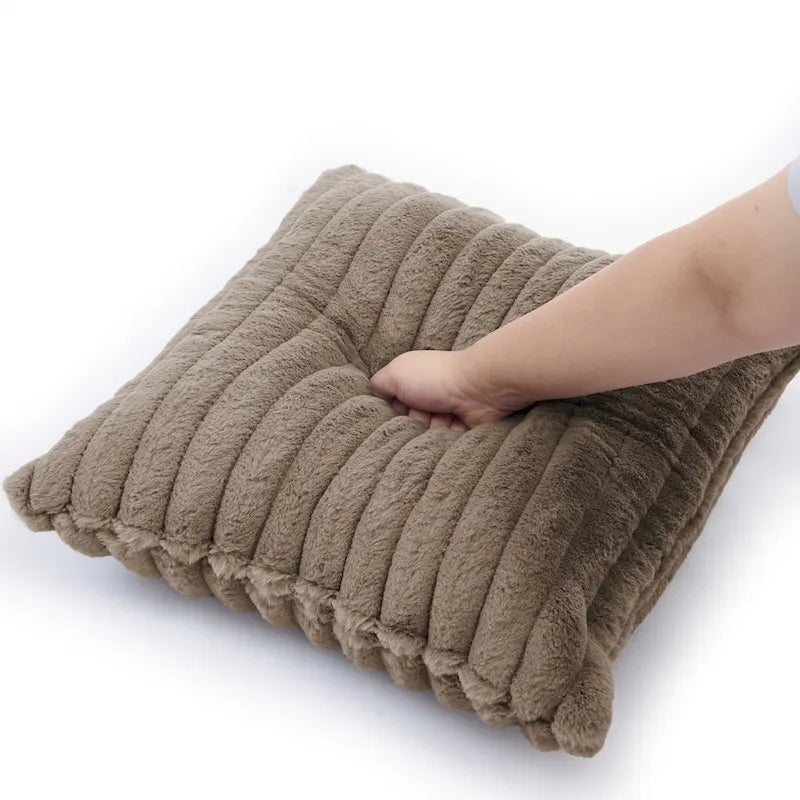 Sophia 84 W Plush Corduroy Chaise Lounge Modular Sectional Sofa