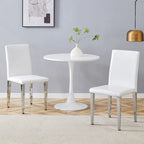 Modern Dining Chairs with Metal Legs Accent Chair Kitchen Chair Armless Chair for Dining Room