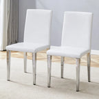 Modern Dining Chairs with Metal Legs Accent Chair Kitchen Chair Armless Chair for Dining Room