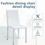 Modern Dining Chairs with Metal Legs Accent Chair Kitchen Chair Armless Chair for Dining Room