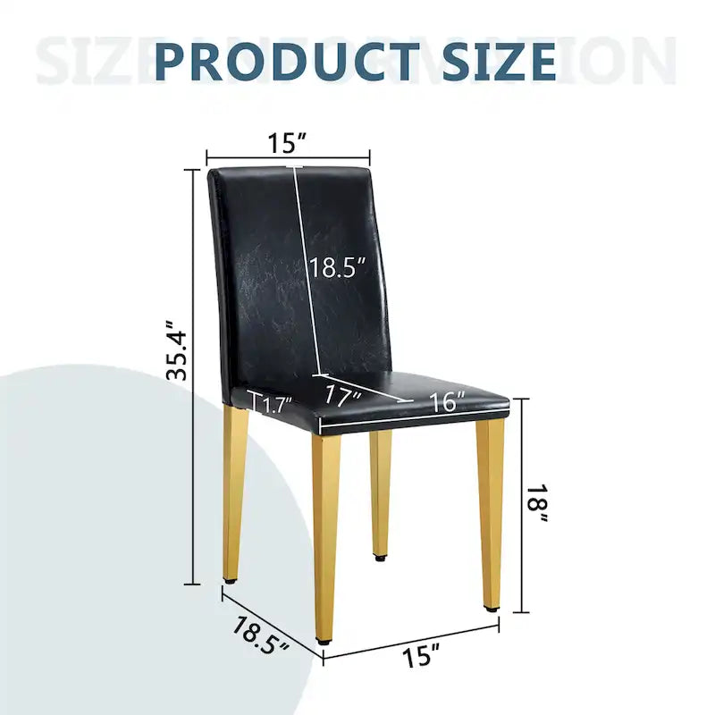 Modern Dining Chairs with Metal Legs Accent Chair Kitchen Chair Armless Chair for Dining Room