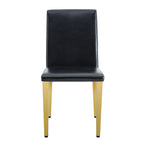 Modern Dining Chairs with Metal Legs Accent Chair Kitchen Chair Armless Chair for Dining Room