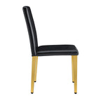 Modern Dining Chairs with Metal Legs Accent Chair Kitchen Chair Armless Chair for Dining Room