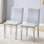 Modern Dining Chairs with Metal Legs Accent Chair Kitchen Chair Armless Chair for Dining Room