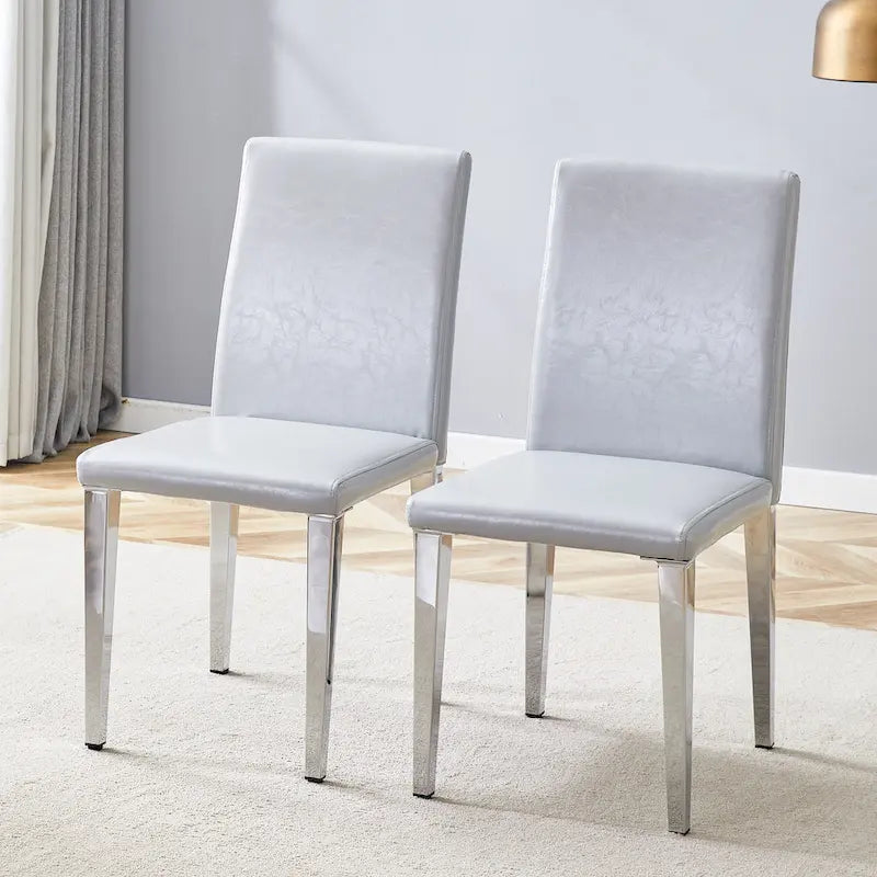 Modern Dining Chairs with Metal Legs Accent Chair Kitchen Chair Armless Chair for Dining Room