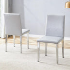 Modern Dining Chairs with Metal Legs Accent Chair Kitchen Chair Armless Chair for Dining Room