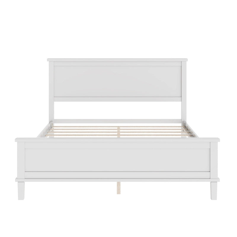 Mid-Century Wood Platform Bed