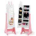 Costway Kids Jewelry Cabinet Standing Children Jewelry Organizer with - See Details