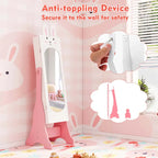 Costway Kids Jewelry Cabinet Standing Children Jewelry Organizer with - See Details