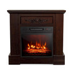 32 Heater Electric Fireplace TV Stand W/ Remote Control 1400W Brown - 42 inches