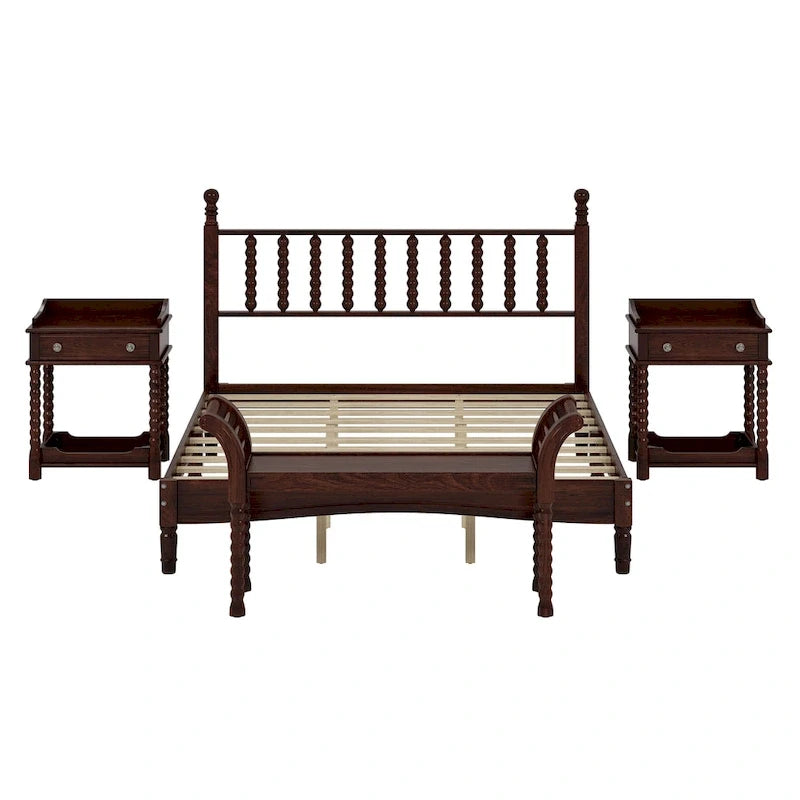 4-Pieces Retro Style Bedroom Sets by Harper&Bright Designs