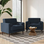 Modern Upholstered Accent Chairs, Corduroy Wide Armchairs For Living Room