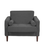 Modern Upholstered Accent Chairs, Corduroy Wide Armchairs For Living Room