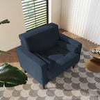 Modern Upholstered Accent Chairs, Corduroy Wide Armchairs For Living Room