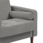 Modern Upholstered Accent Chairs, Corduroy Wide Armchairs For Living Room