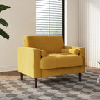 Modern Upholstered Accent Chairs, Corduroy Wide Armchairs For Living Room
