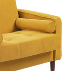 Modern Upholstered Accent Chairs, Corduroy Wide Armchairs For Living Room
